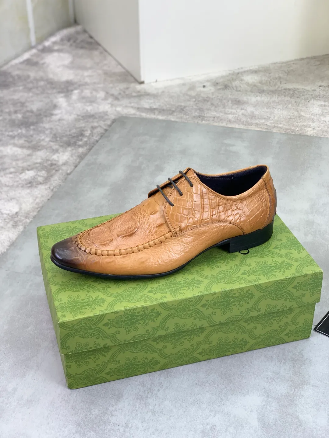 Men's Men's Shoes 💰P500 [New Style] 💰💎💎💎 [Gucci] GUCCI high-end men's formal business leather shoes, original order 1:1! Original imported high-end calfskin, original metal buckle, imported first-layer pigskin lining for feet, original high-end outsole, men's shoe size: 38-44